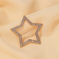 Elegant rose gold star-shaped shirt clip with pavé rhinestones for silk scarves - Rose Gold Star Style (20023114)