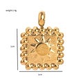 Square Plate Sun Pendant