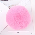Pink 8cm faux rabbit fur pom pom for DIY accessories and winter shoe hat decoration - Pink