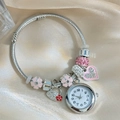 Silver Transparent Pillar Bracelet With Box
