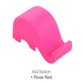 Rose red elephant phone stand holder with compact portable 6x2.5x4cm plastic design - Rose Red