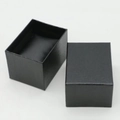 Classic black rectangular paper watch gift box featuring a soft velvet display pillow - Black Top and Base Cover Watch Box