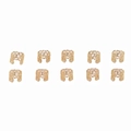 Close-up of ten gold hollow pattern butterfly hair rings for DIY dreadlock styling - Metal Figure-8 Rings 10pcs