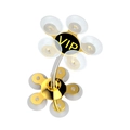 Universal car phone holder with gold finish, suction cup base and flexible metal arm - Gold