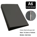 A6 Schwarzer Kraftpapierumschlag 6 Löcher
