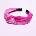 Rosa Tie-Dye Haarband mit Knoten-Design und weicher Textur für Damen im Boho-Stil - Rosa
