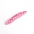Pink fabric hair curler with white polka dots for heatless curls and styling - Pink