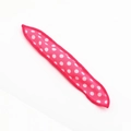 Pink soft sponge hair roller with white polka dots for heatless overnight curls - Rose Red
