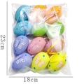 Set di uova di Pasqua colorate con motivi a farfalla e nastri da appendere, 23cm x 18cm - Stile A / Grande