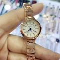 Reloj de pulsera para mujer en oro rosa con esfera blanca y cristales de NAIDU - Oro Rosa Esfera Blanca