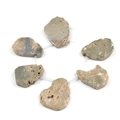 Polished irregular natural stone beads in beige and brown tones for jewelry making - Electroplated Wine Yellow