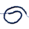 Filo di perle di agata naturale sfaccettate da 4mm in blu scuro per creazione gioielli - 4mm (50 Pezzi) / Blu Galvanizzato