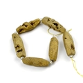 Gouden druzy agaat achthoekige kralen met onregelmatige textuur op witte basis - Achthoekig 8-12*30-35mm (6 stuks) / Verguld goud