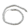 Perle in pietra naturale argentata 4mm sfaccettate per creazione gioielli artigianali - 4mm (50 Pezzi) / Argento placcato