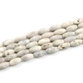 Natürliche Achat-Geoden-Reisperlen in Cremeweiß für böhmisches Basteln von DIY-Schmuck - Weiß