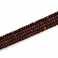 Detailed view of 5x8mm purple geode agate abacus beads with natural textures - 5x8mm (39pcs) / Electroplated Purple