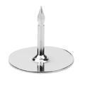 Silver metal lapel pin with flat base and sharp point for custom DIY jewelry making - Silver Iron Flat Head Pin (10x10mm)