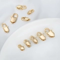 Polished 14K gold plated stainless steel lobster clasps in various sizes for jewelry making - 11x6mm / Gold Plated Steel