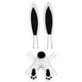 Rabbit Ear Tail Set - Solid Black