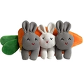 Carrot Rabbit Storage Bag - Gray White Gray