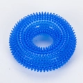 Anello blu con punte in TPR per cani, giocattolo da masticare per pulizia dentale - Piccolo / Blu
