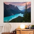 Nature tapestry with majestic snow mountain and turquoise lake for wall decoration - Style 26
