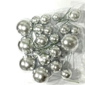 Palline decorative argentate per torte in varie misure con fili metallici in busta - Palline decorative di dimensioni miste / Argento