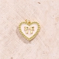 Anhänger „love“ Mit Weißer Öltropfenschleife (gold) [165 X 18 Mm (öffnung: 3 Mm)] | 1 Stück/paket