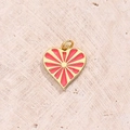 Pendentif Love Rose Fluo À Motif Goutte D'huile (doré) [18 X 16 Mm (ouverture : 3 Mm)] | 1 Pièce/paquet