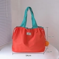 Eco-friendly foldable shopping bag in orange and green, large size 54x42x11cm - XL Orange