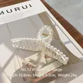 Large pearl-embellished acrylic hair claw clip for women, 10.8cm water drop design - 12# Water Drop Large - 11cm