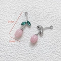 Dettaglio del ciondolo a tulipano rosa con dimensioni 31mm x 13mm per gioielli fai-da-te - Tulipano Rosa