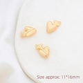 Tre ciondoli cuore elefante dorati 11x16mm per la creazione di gioielli fai da te - Cuore