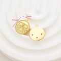 Detailed view of a 15mm gold bow pendant with zircon stones and 17mm size dimensions - Rope Texture Bow