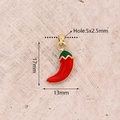 Ciondolo A Forma Di Peperoncino Che Gocciola Olio (oro) [17x13 Mm (apertura: 5x25 Mm)] | 1 Pezzo/confezione