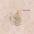 Ciondolo A Forma Di Limone In Zircone Bianco (oro) [13x10 Mm (apertura: 3 Mm)] | 1 Pezzo/confezione