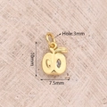 Ciondolo A Forma Di Mela In Zircone (oro) [10x75 Mm (apertura: 3 Mm)] | 1 Pezzo/confezione