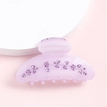 Grande molletta per capelli viola con strass floreali su uno sfondo color pastello - Fiore di Strass Viola