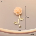 Detailed view of pink rose pendant accessory with dimensions 41mm x 16mm and 2.48g weight - Pink Rose (3911)