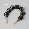 Detalle de cadena de bolso de 39cm con cuentas acrílicas negras y cierres dorados - Estilo Sencillo / 39cm
