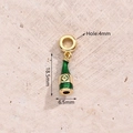 Pendentif Bouteille De Vin Vert Goutte D'huile (doré) [185 X 65 Mm (ouverture : 4 Mm)] | 1 Pièce/paquet