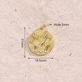 Pendentif Rond En Zircon Pour Bouteille De Vin Et Verre À Vin (or) [21 X 185 Mm (ouverture : 3 Mm)] | 1 Pièce/paquet