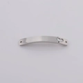 Barra curva de acero inoxidable plateado con corazón hueco para accesorios de joyería DIY - 1.5*6*39mm / Color Acero