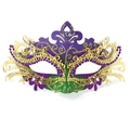 Diamond-encrusted Phoenix Tail-purple Green / One Size