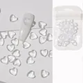 7.5mm Clear Heart-shaped Pendants [approximately 50 Pieces]