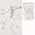 7*8.5mm Iridescent Hearts [approx. 50 Pieces]