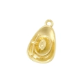 Detailed view of a shiny gold cowboy hat pendant for DIY jewelry necklace making - VD1760 Gold Hat Pendant