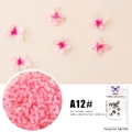 Macro view of gradient pink 3D butterfly nail charms in retail packaging box - Simulated Butterfly A12# (Pink & Black Gradient)