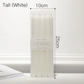 Set of 4 white smokeless long taper candles in minimalist transparent 25cm gift box - White - 25CM Straight Dinner Candles 4PCS / 4Pcs Set