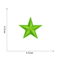 Detailed view of green star embroidery patch with 4.3cm size specification markings - Green (Small)